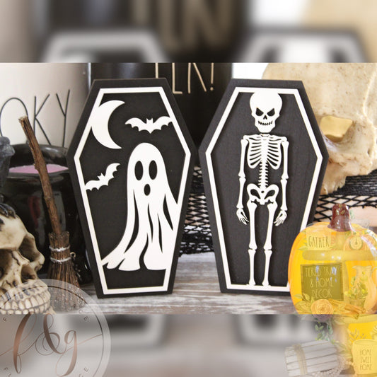 Spooktacular Halloween Collection - Set of 2 Coffins