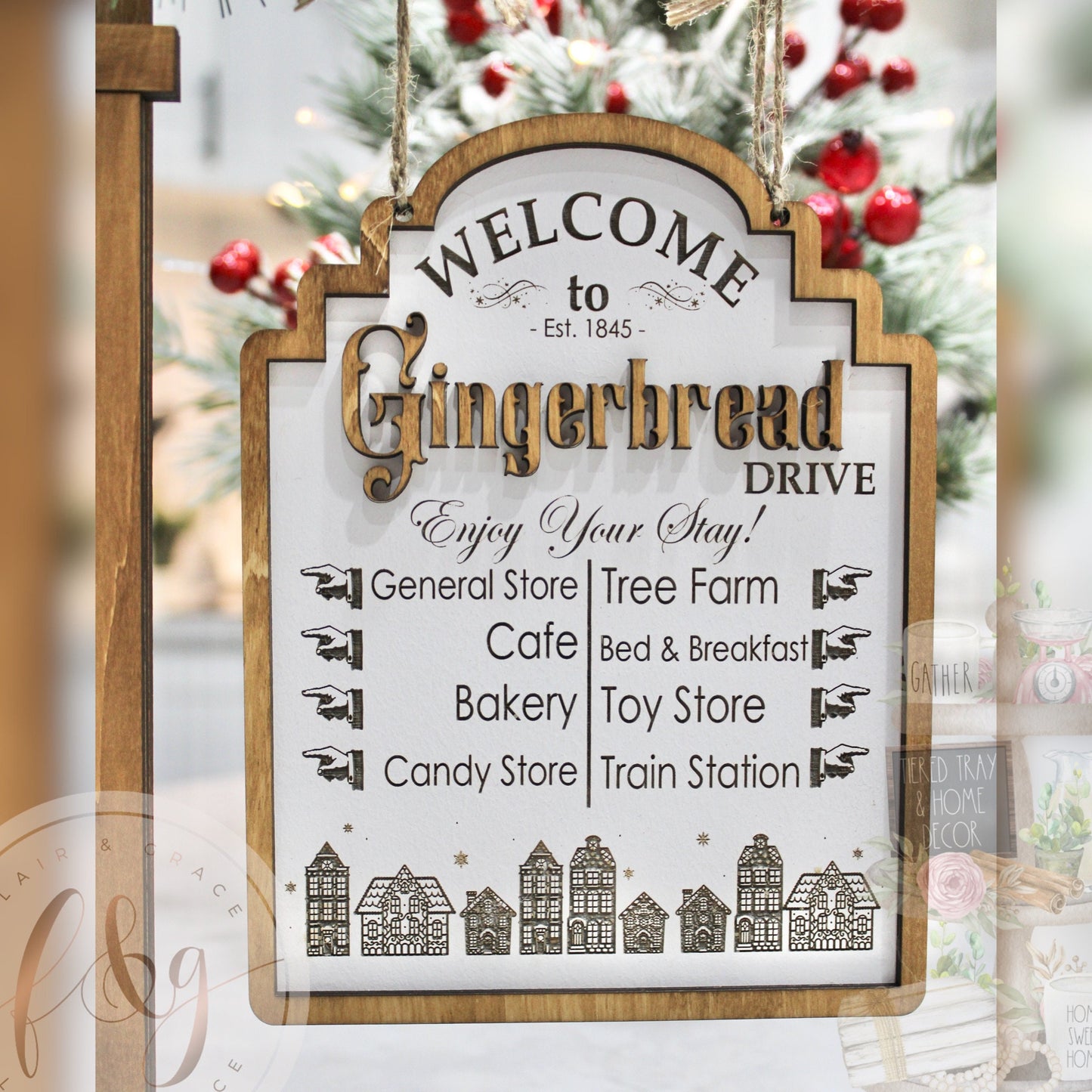 Gingerbread Drive Directory Sign Post