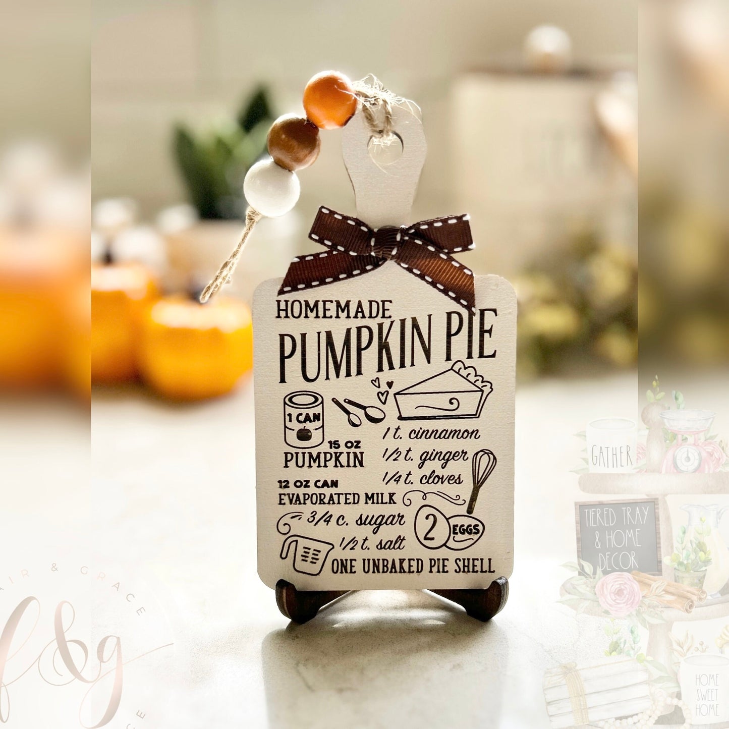Autumn Days Collection - Pumpkin Pie Recipe Boards